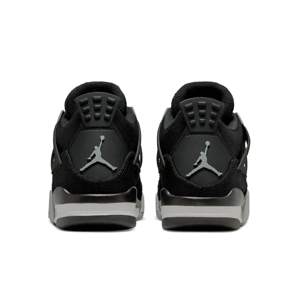 Jordan Canvas 4 Air GS Retro Black 0708